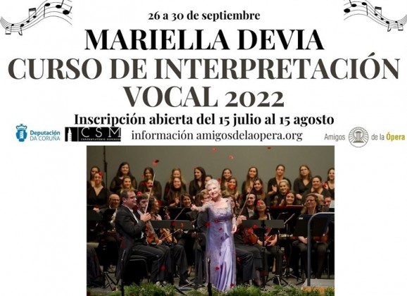 Mariella Devia regresa con su Curso de Interpretación vocal a la Temporada lírica.