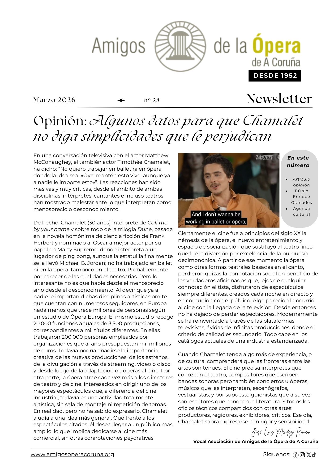 Newsletter marzo 2026