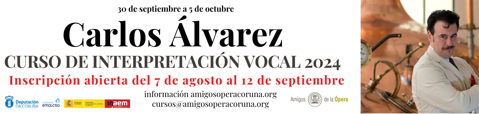 CURSO DE INTERPRETACIÓN VOCAL 2024 CON CARLOS ÁLVAREZ